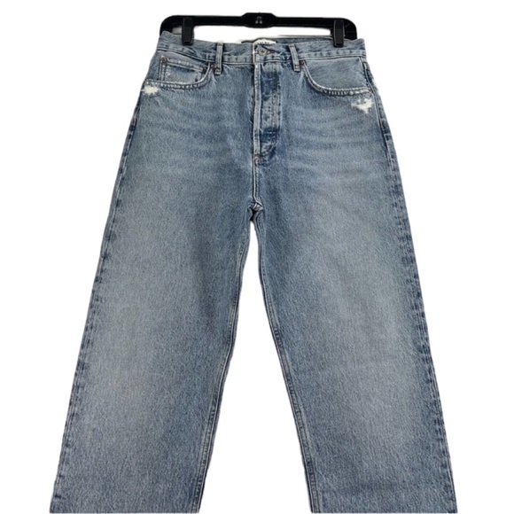 Agolde 90'S PINCH WAIST HIGH RISE STRAIGHT IN RUMINATE Size 25 - Picture 3 of 16